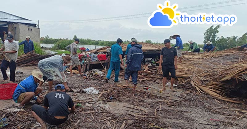 Nhiều nhà cửa, tài sản ở Kiên Giang bị ảnh hưởng nặng nề do bão